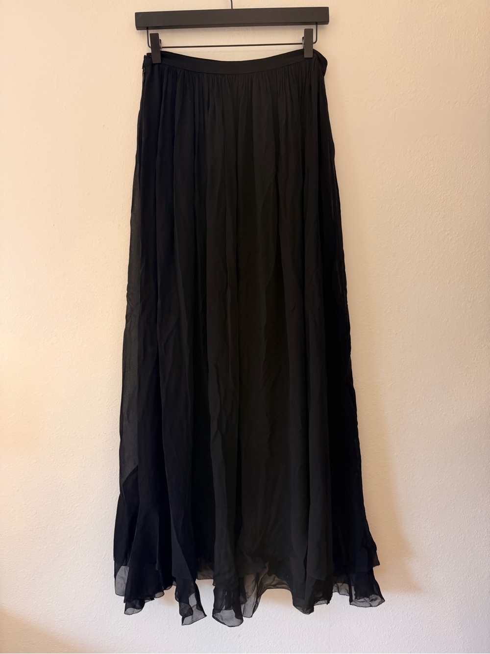 Doen Elisa Black Ruffle Maxi Skirt NWT - Picture 3 of 5